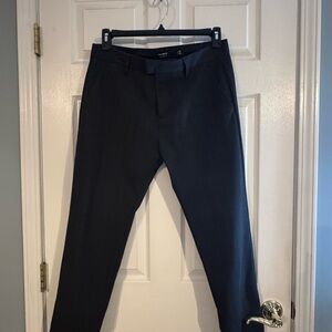 Pull&Bear Men's Charcoal Dress Trousers